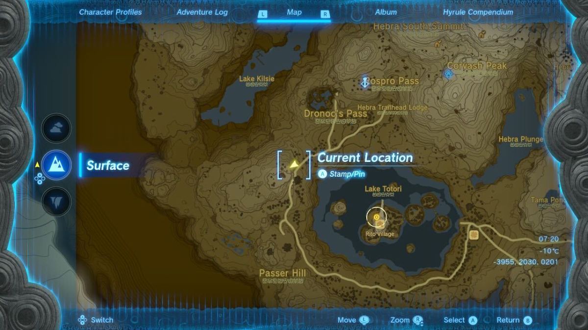 You can find The White Bird's Guidance cave in this location on the TOTK map above. 